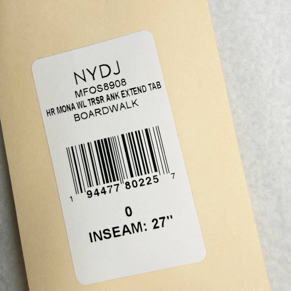 Nydj Mona Wide Leg Striped Denim Jeans Size 0 Ankle Length‎ NEW - Picture 4 of 9